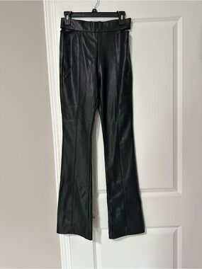 Black Zara hip Faux Leather pants